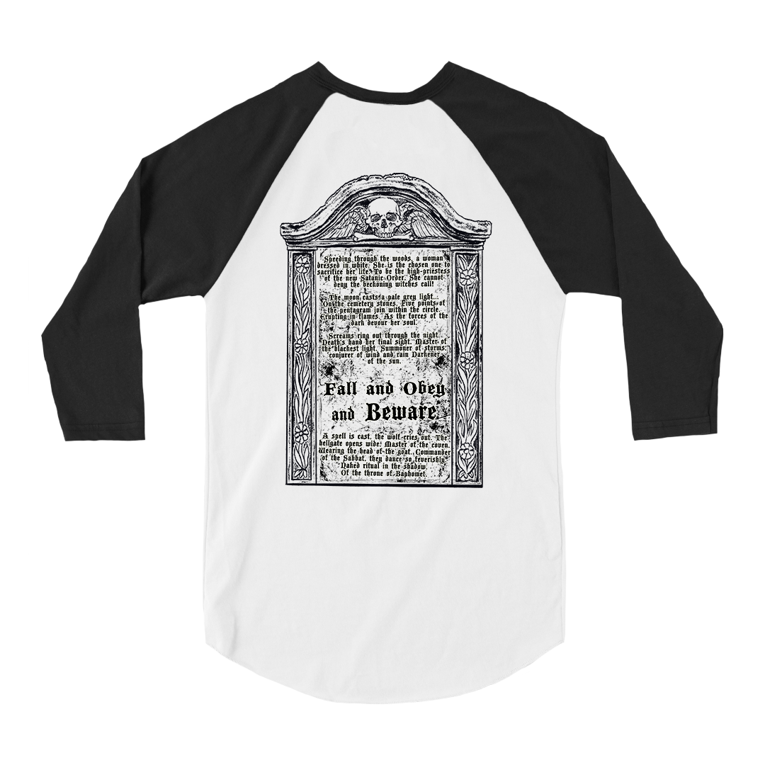 Bewitcher - Witch Goat Raglan - White/Black
