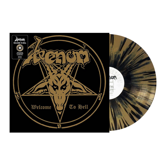 Venom - Welcome to Hell 40th Anniversary Edition Vinyl LP - Gold & Black Splatter