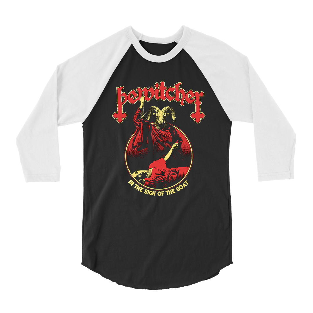 Bewitcher - In The Sign of The Goat Raglan- Black/White