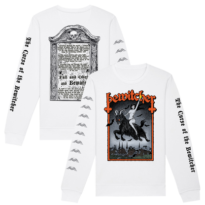 Bewitcher - Witch Goat Crewneck Sweatshirt - White