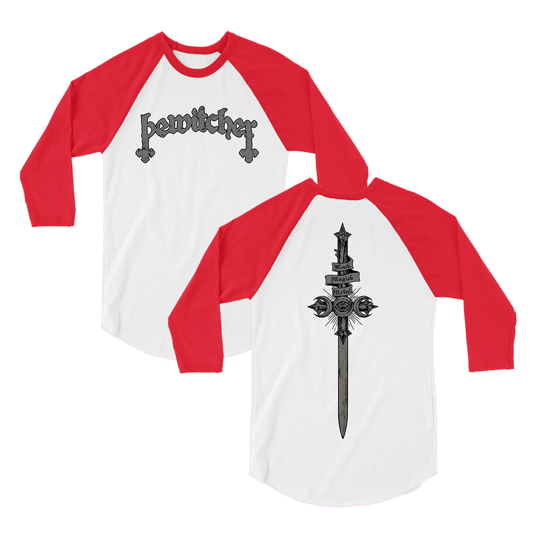 Bewitcher - Die Hard Sword Raglan - White/Red