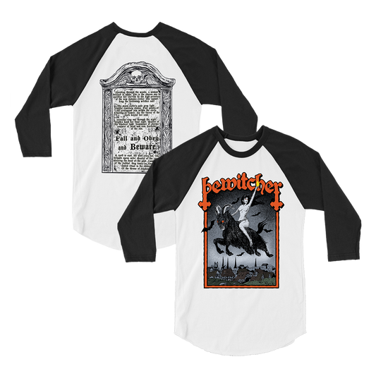 Bewitcher - Witch Goat Raglan - White/Black