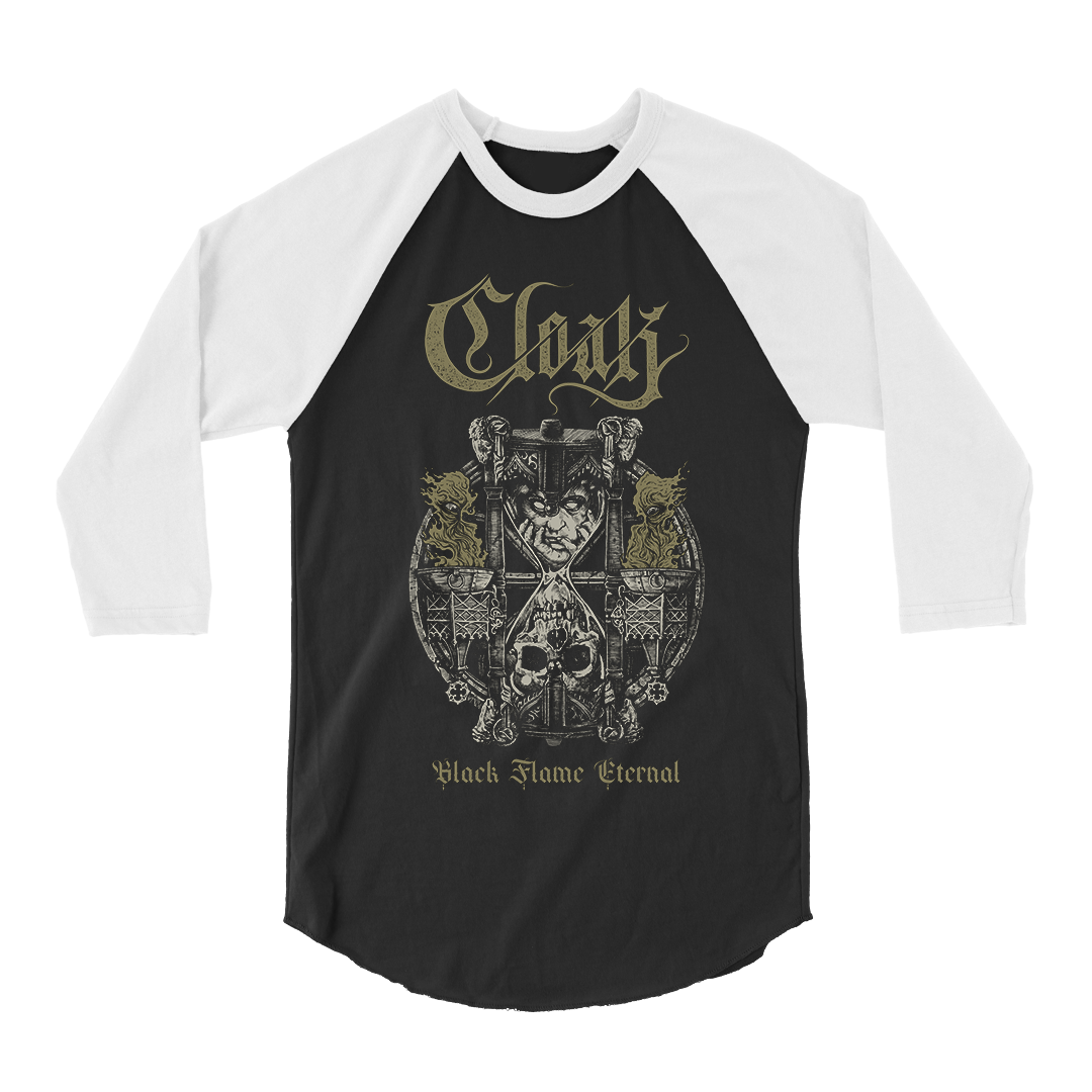 Cloak - Black Flame Eternal Raglan - Black/White