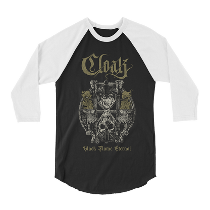 Cloak - Black Flame Eternal Raglan - Black/White