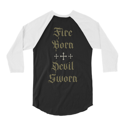 Cloak - Black Flame Eternal Raglan - Black/White