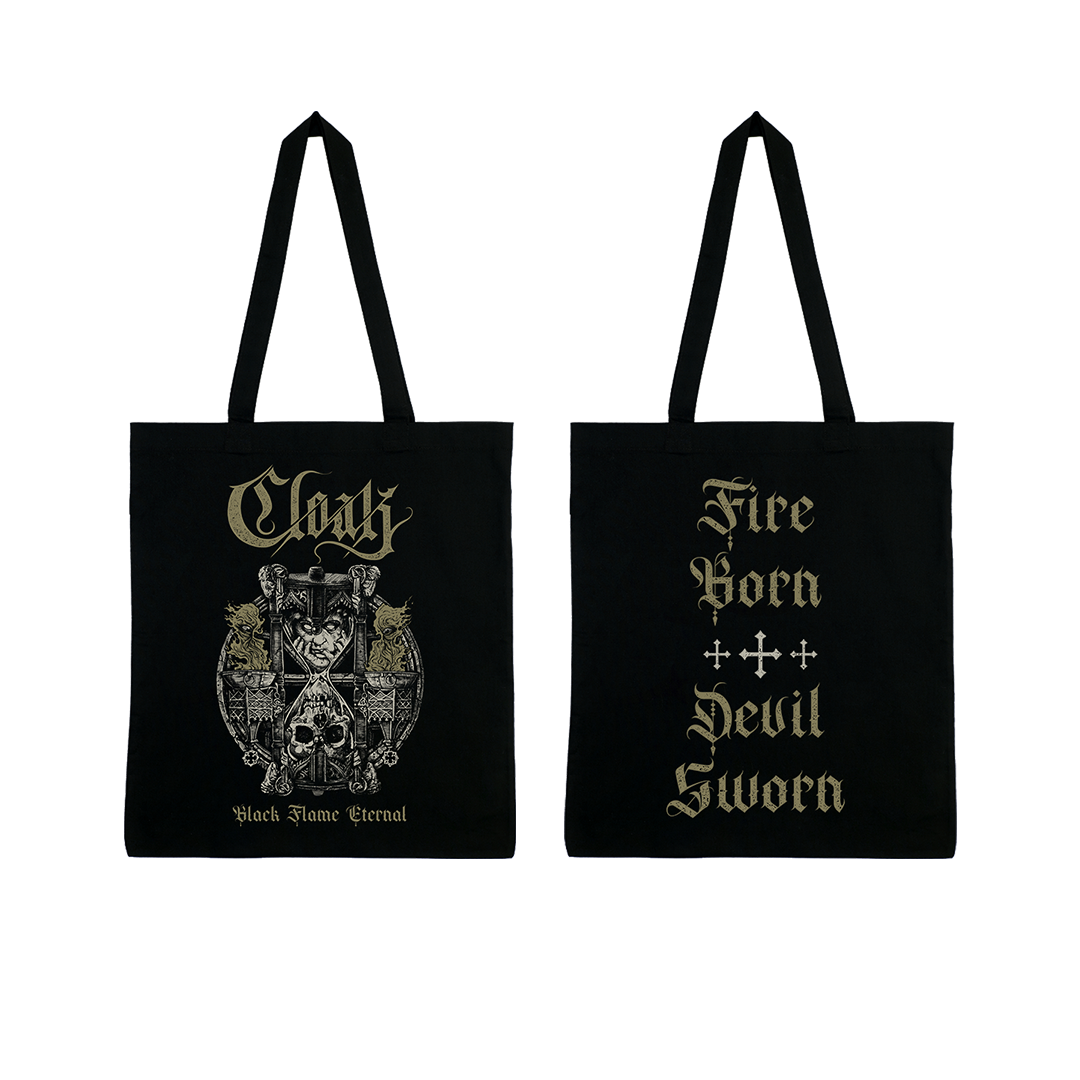 Cloak - Black Flame Eternal Tote Bag - Black