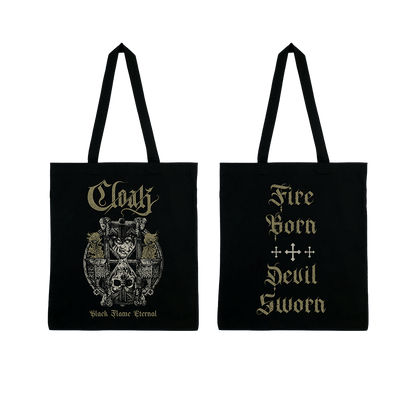 Cloak - Black Flame Eternal Tote Bag - Black