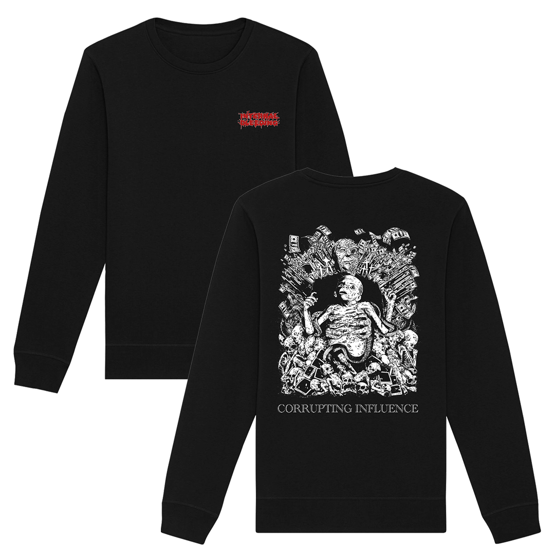 Internal Bleeding - Corrupting Influence Crewneck Sweatshirt - Black