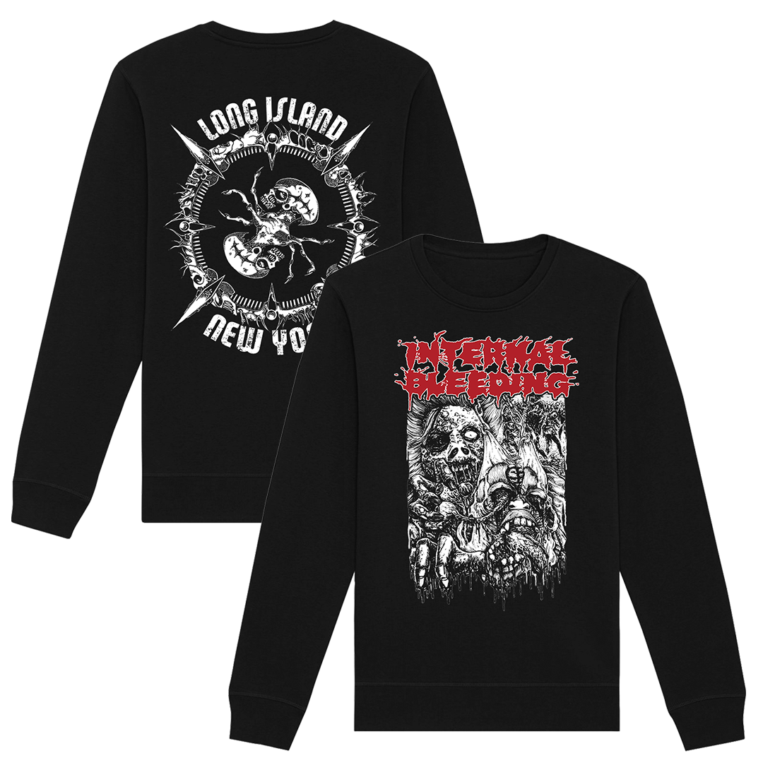 Internal Bleeding - Faceripper Crewneck Sweatshirt - Black