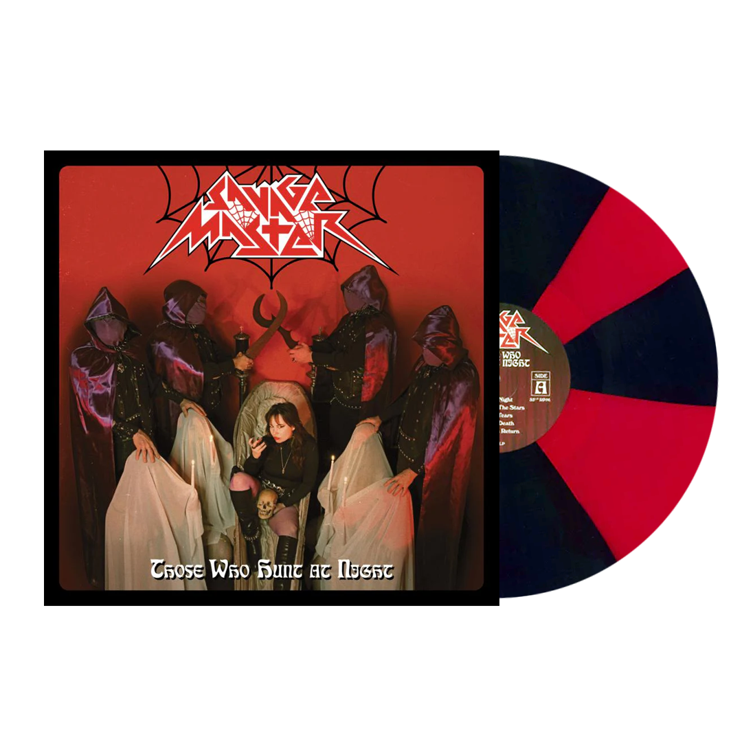 Savage Master - Those Who Hunt At Night Vinyl LP - Red & Black Tears