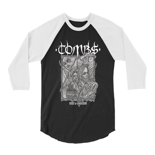 Tombs - Beast of Gravesend Raglan - Black/White