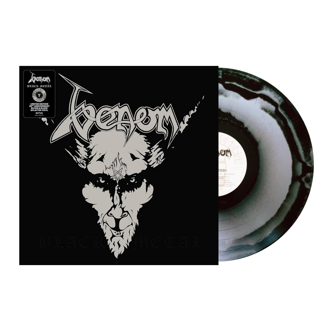 Venom - Black Metal 40th Anniversary Edition Vinyl LP - Silver & Black Swirl