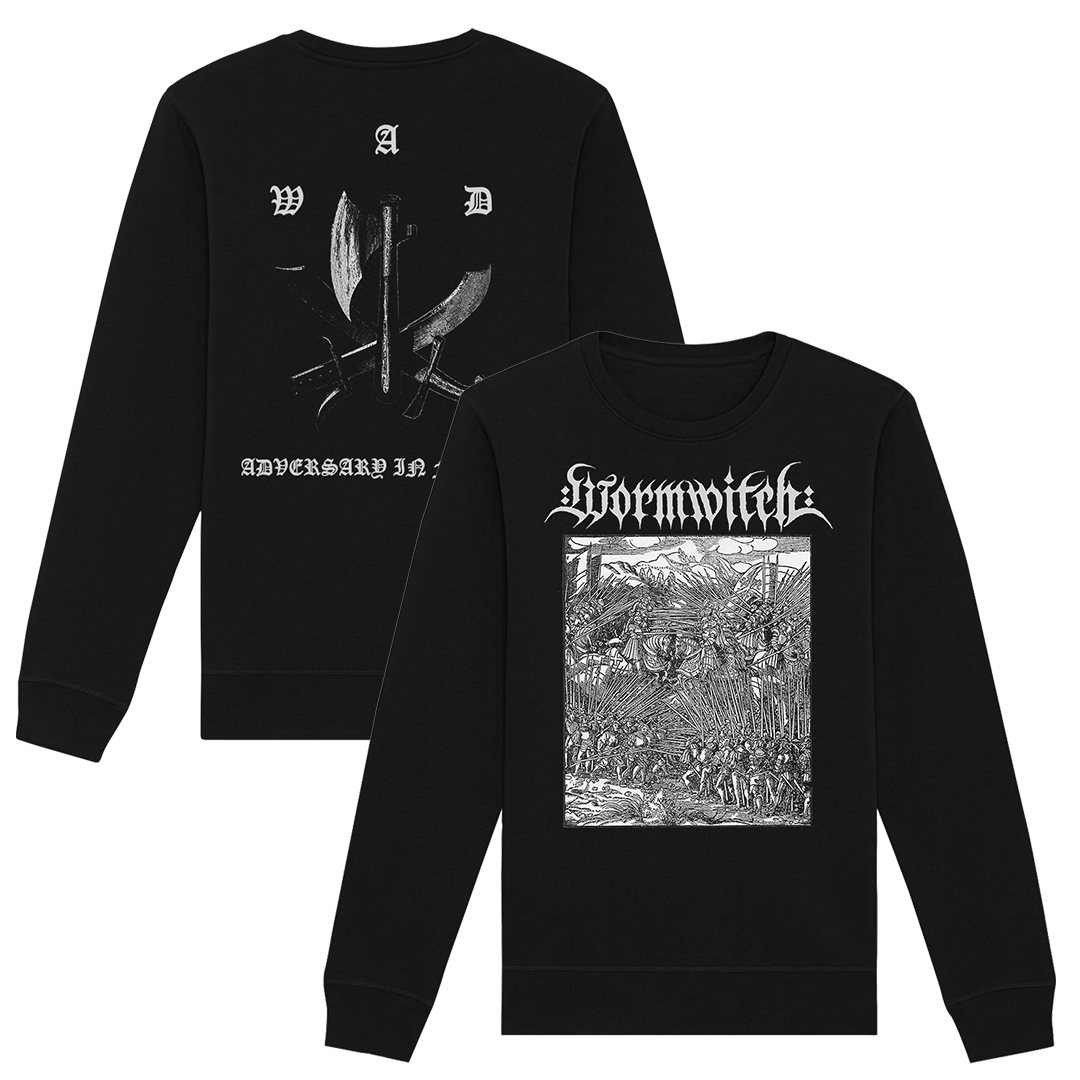 Wormwitch - Adversary In Flames Crewneck Sweatshirt - Black