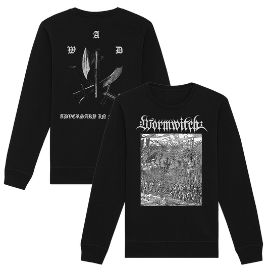 Wormwitch - Adversary In Flames Crewneck Sweatshirt - Black
