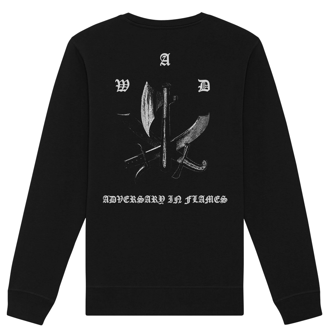 Wormwitch - Adversary In Flames Crewneck Sweatshirt - Black