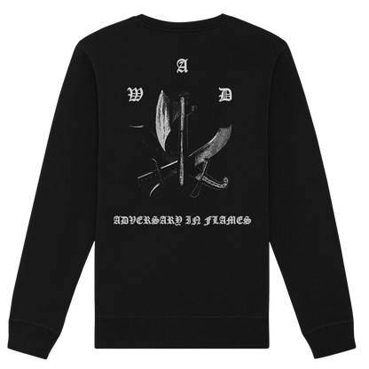 Wormwitch - Adversary In Flames Crewneck Sweatshirt - Black